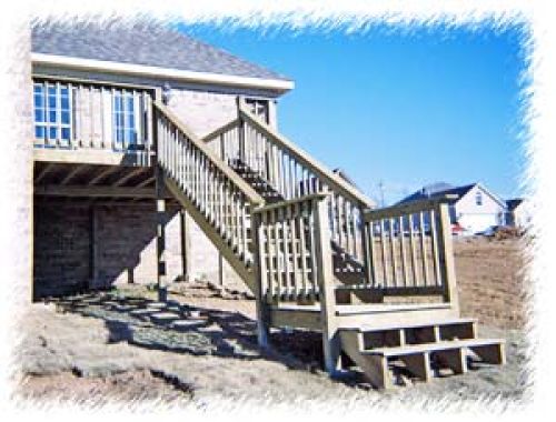 Beautiful Deck with Stair Case