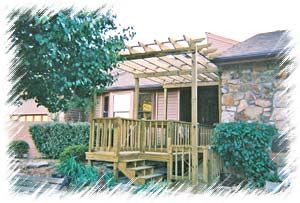 Deck with Custom Pergola Top