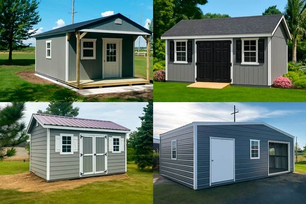 Small buildings by decks and more
